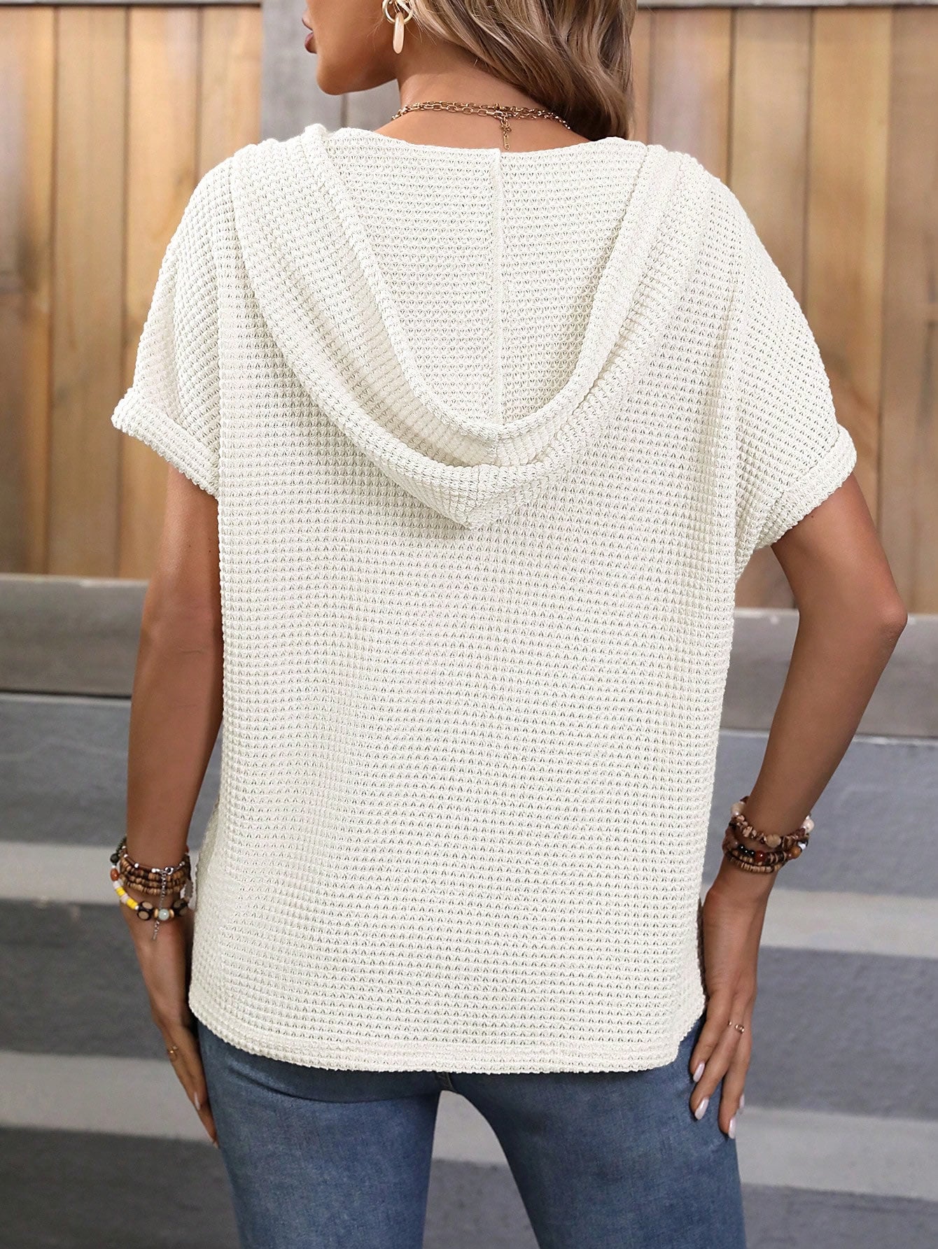Vilana - Capuchon T-shirt met Vleermuismouwen