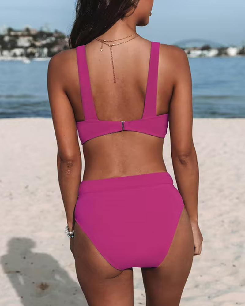 Hilde - Effen Hoge Taille Bikini