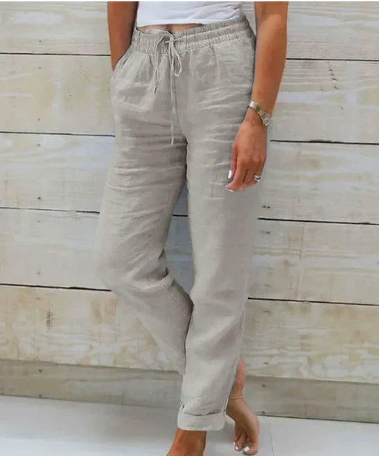 Lisa - Zomerse Lichte Casual Broek met Hoge Taille