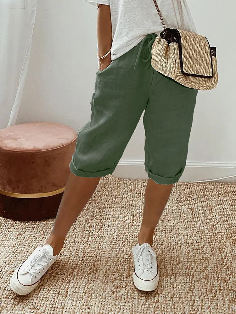 Sanne - Vintage stijl knielange shorts