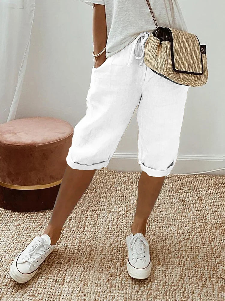Sanne - Vintage stijl knielange shorts