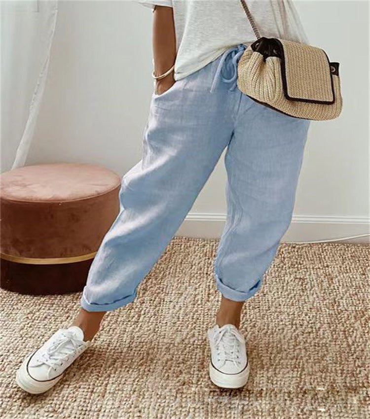 Elle - Elegante vintage broek met ruches