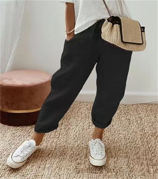 Elle - Elegante vintage broek met ruches