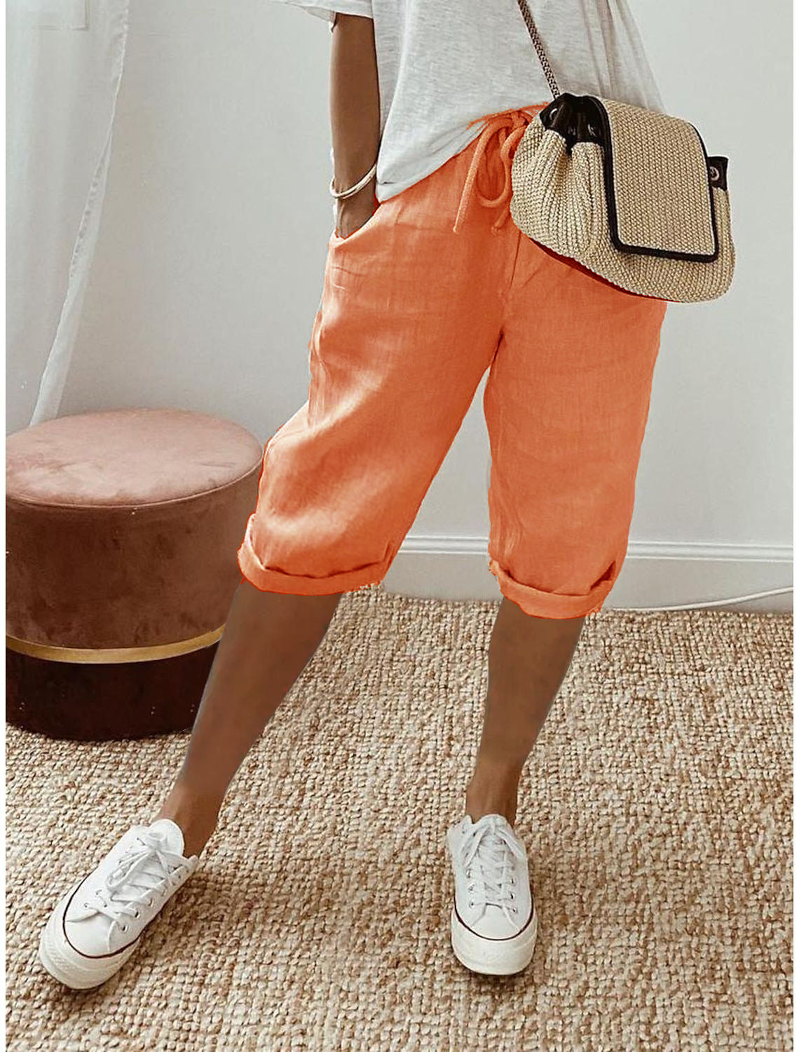 Sanne - Vintage stijl knielange shorts