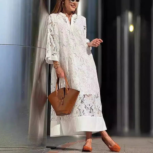 Anna - Boho maxi-jurk met kanten details