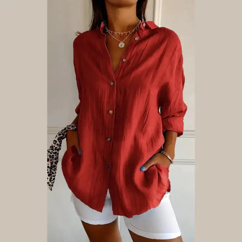 River - Klassiek Geplooid Revers Shirt