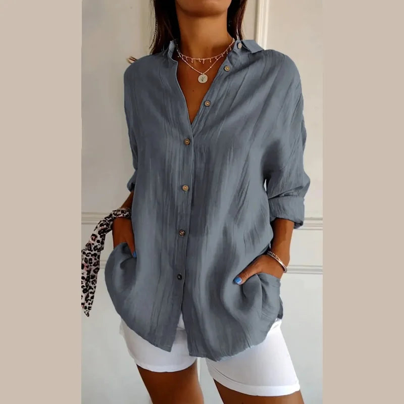 River - Klassiek Geplooid Revers Shirt