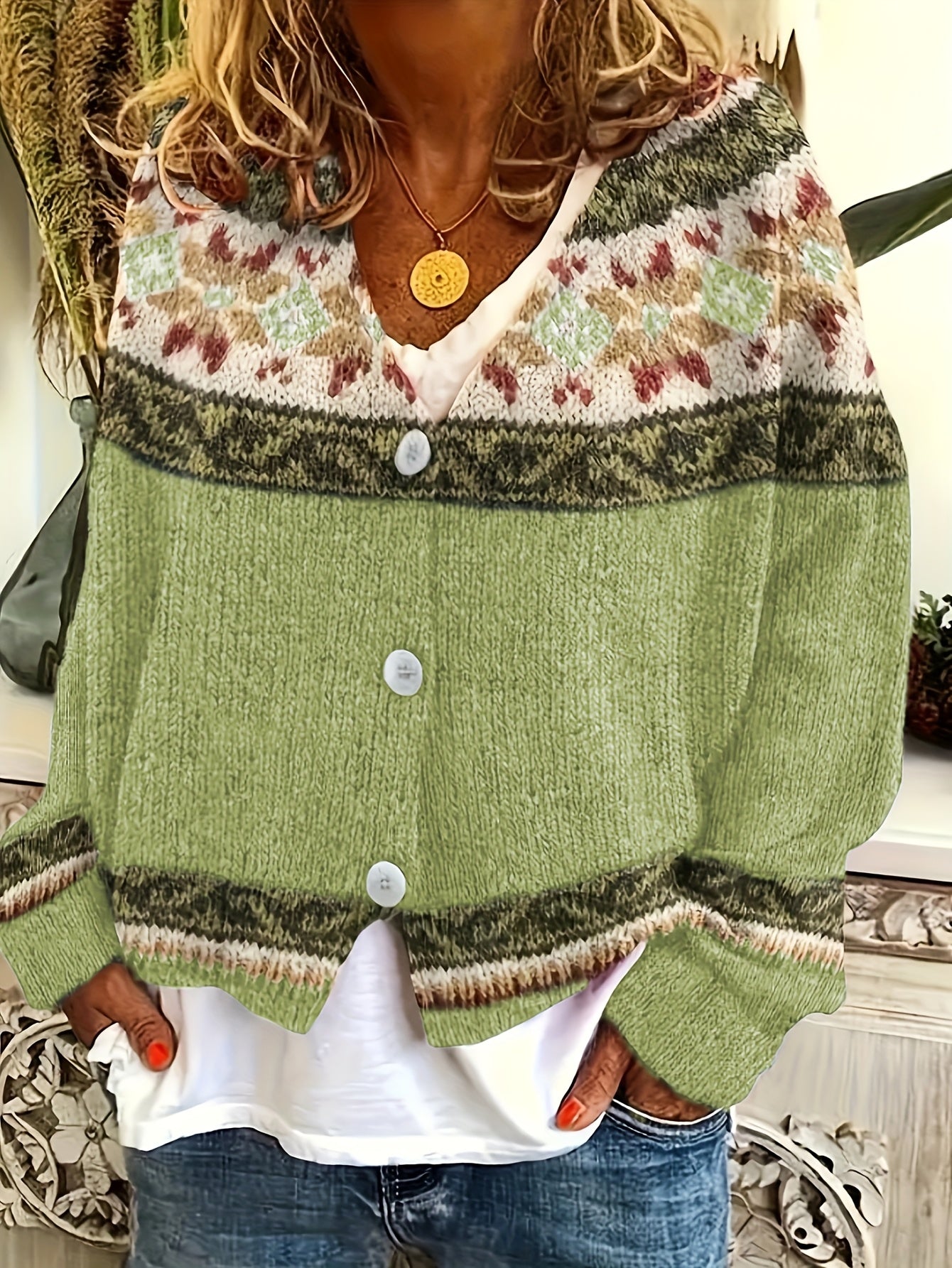 Ceralivra - Elegante Gebreide Cardigan met Vintage Charme