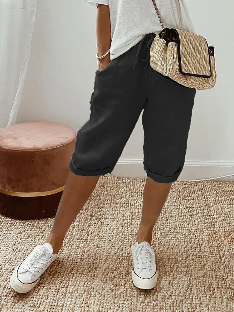 Sanne - Vintage stijl knielange shorts