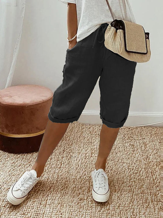 Sanne - Vintage stijl knielange shorts