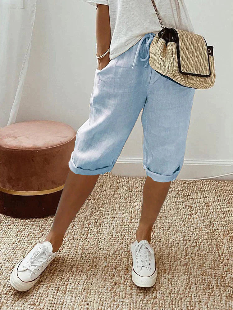 Sanne - Vintage stijl knielange shorts
