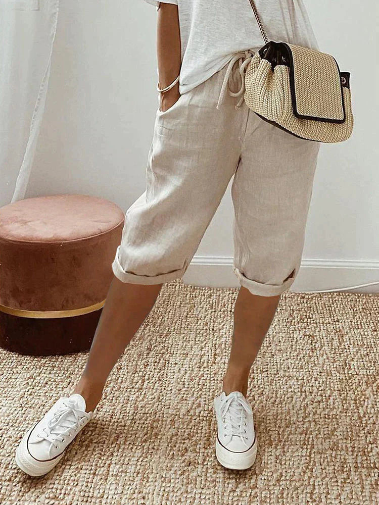 Sanne - Vintage stijl knielange shorts