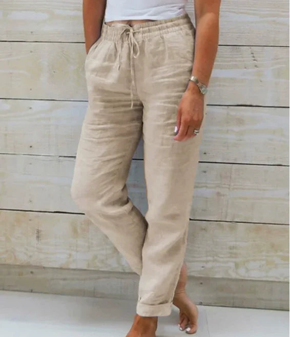 Lisa - Zomerse Lichte Casual Broek met Hoge Taille